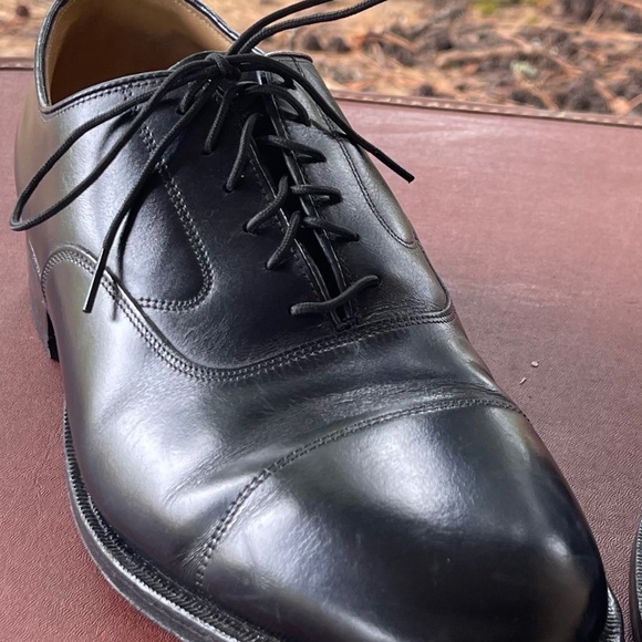Men\'s Size 8 3E/E (Extra Wide) Johnston & Murphy Black Leather Cap Toe Oxfords main image 13